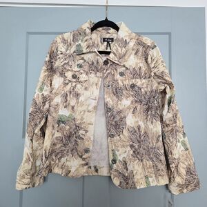 Analogy Floral Jean Jacket NWT Size Large – Boho Cottagecore Y2K Layering